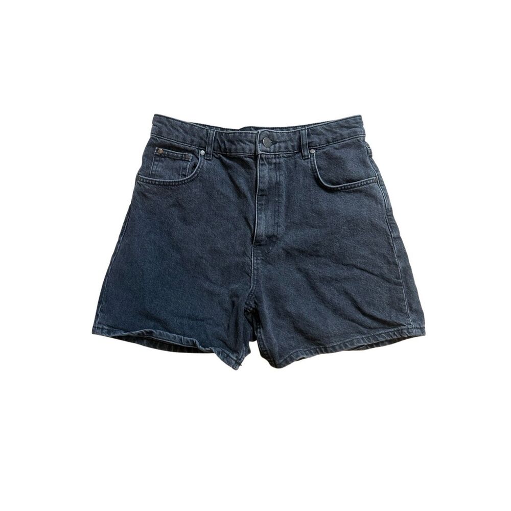 Zara Black Denim High Waist Jean Shorts 5” inseam Size 8
